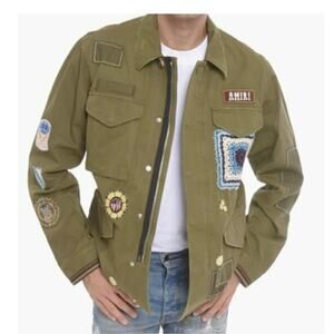 AMIRI: Army Green "Brothers" Military Short Parka - 46